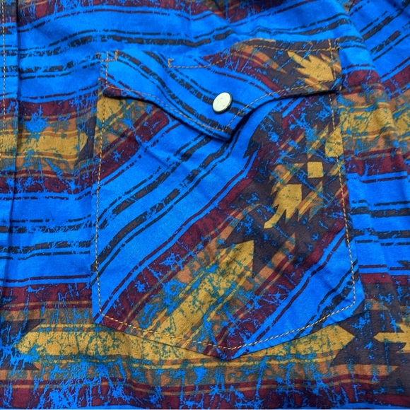 Vintage Panhandle Rough Stock Mens pearl snap 100% cotton Large Western Shirt - Picture 4 of 4